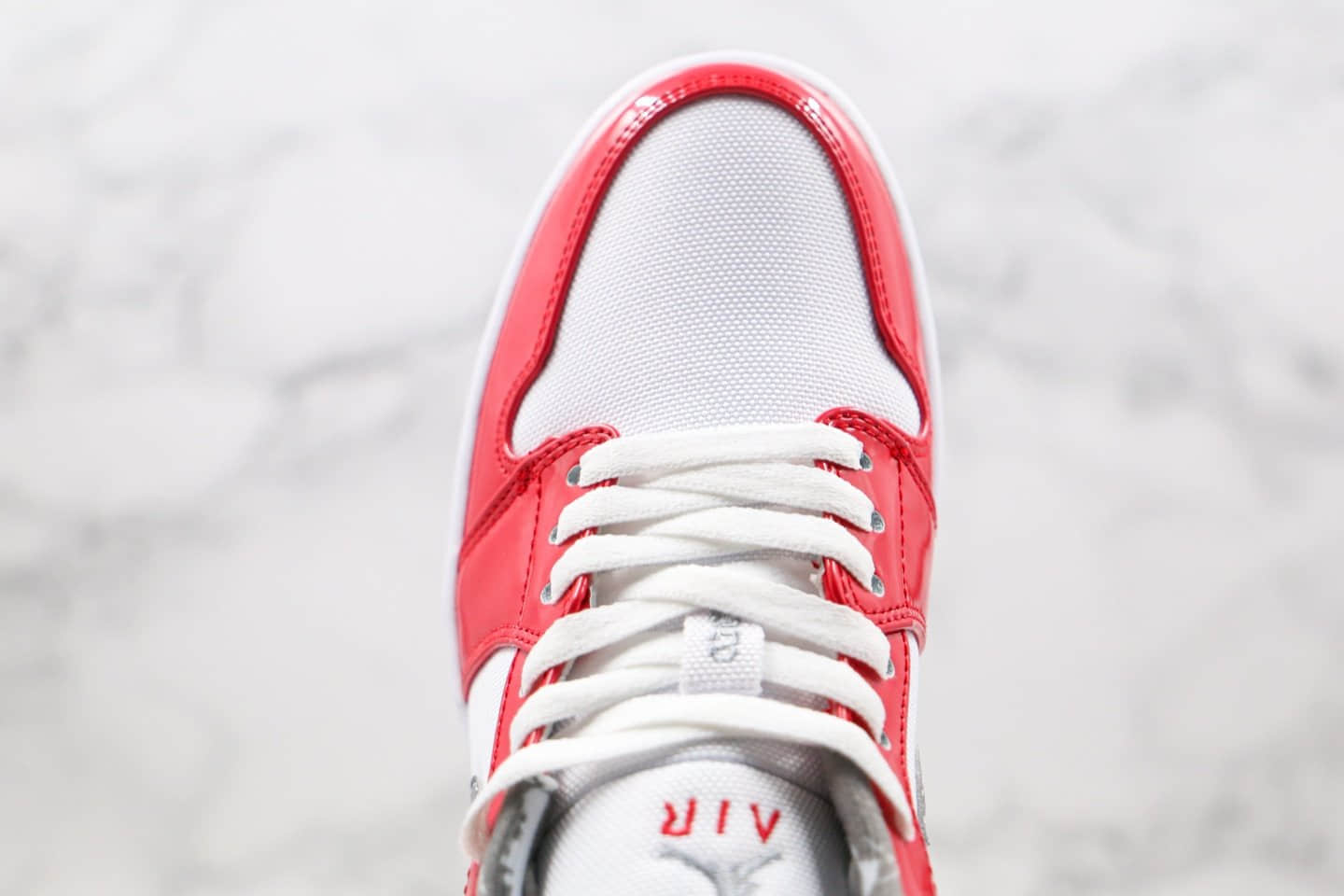 乔丹Air Jordan 1 Low纯原版本低帮AJ1白红灰漆皮配色内置气垫原楦头纸板打造 货号:309192-171