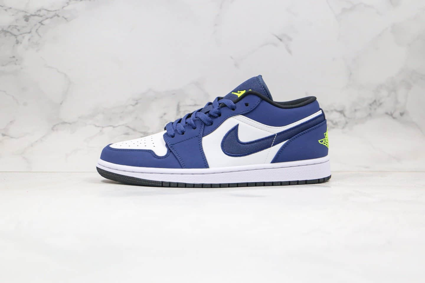 乔丹Air Jordan 1 Low纯原版本低帮AJ1蓝白色帆布勾篮球鞋内置气垫原盒原标 货号:553558-405