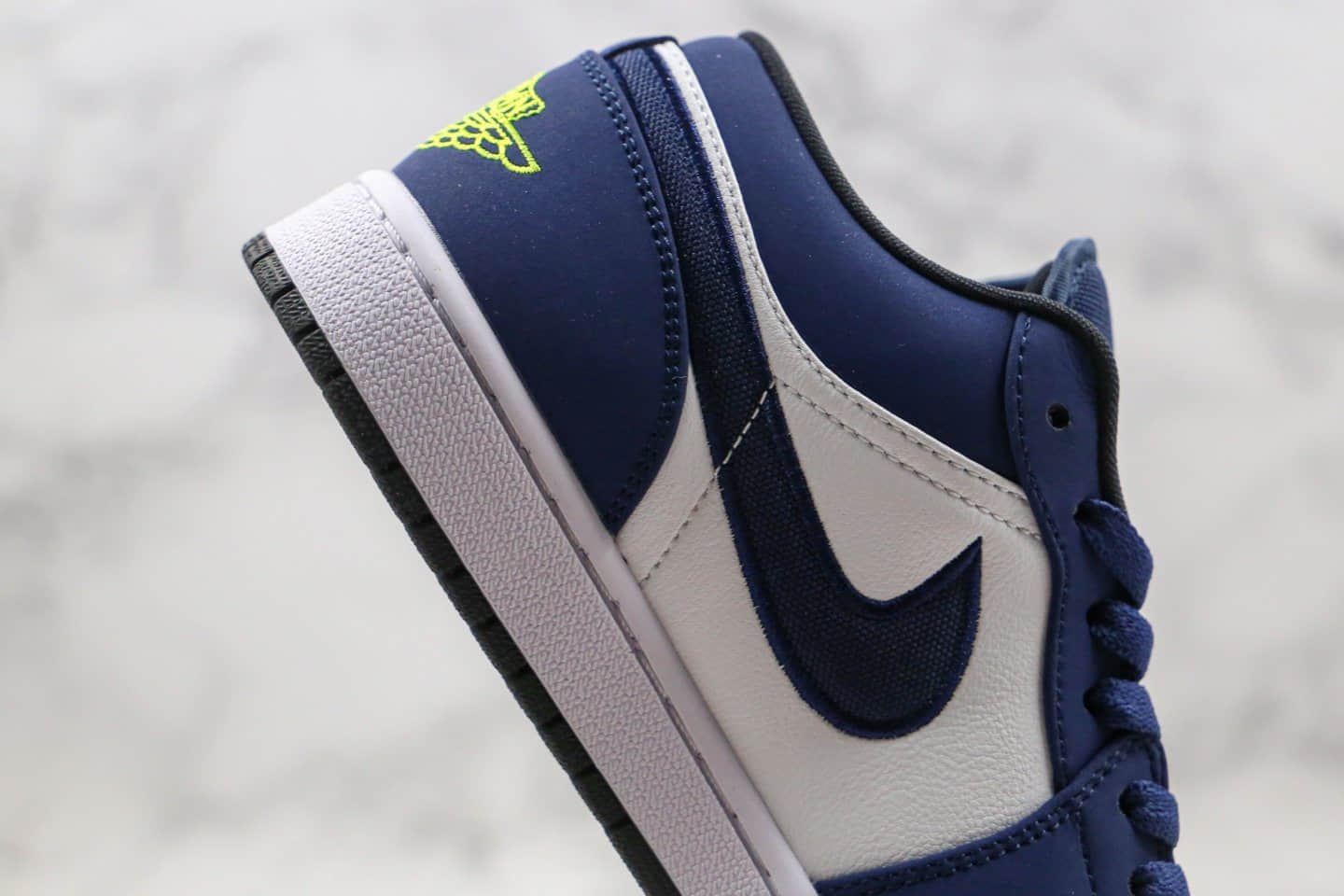 乔丹Air Jordan 1 Low纯原版本低帮AJ1蓝白色帆布勾篮球鞋内置气垫原盒原标 货号:553558-405