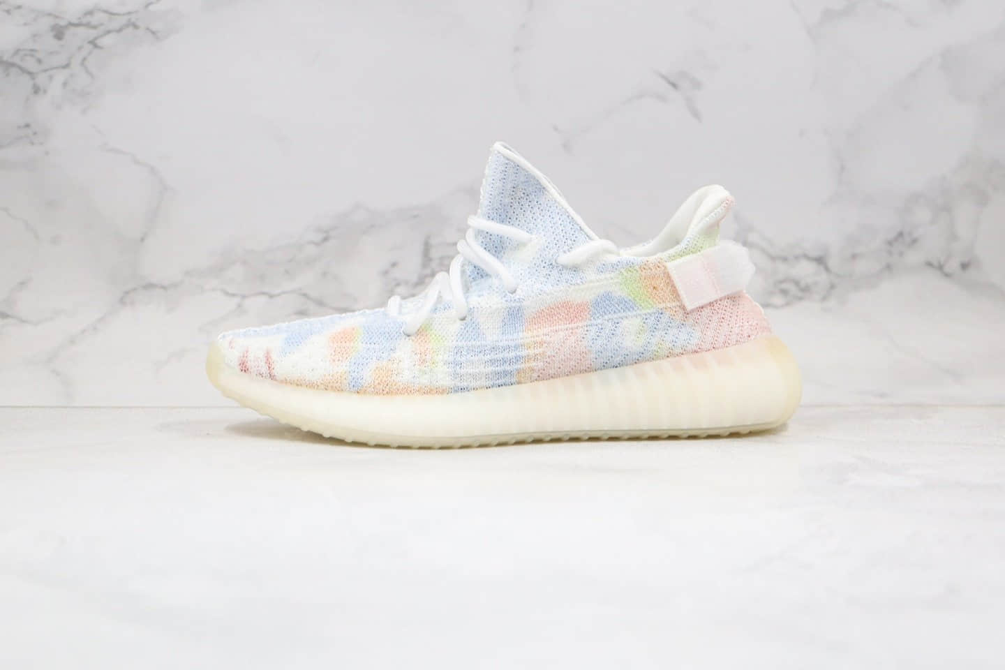 阿迪达斯Adidas Yeezy 350V2公司级版本椰子350爆米花亲友限定糖果扎染配色原楦头纸板打造 货号:SU0103