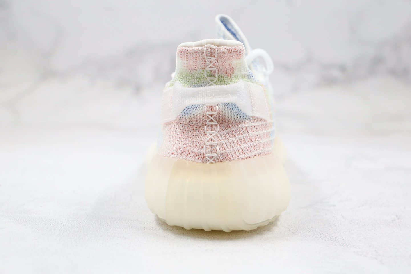 阿迪达斯Adidas Yeezy 350V2公司级版本椰子350爆米花亲友限定糖果扎染配色原楦头纸板打造 货号:SU0103