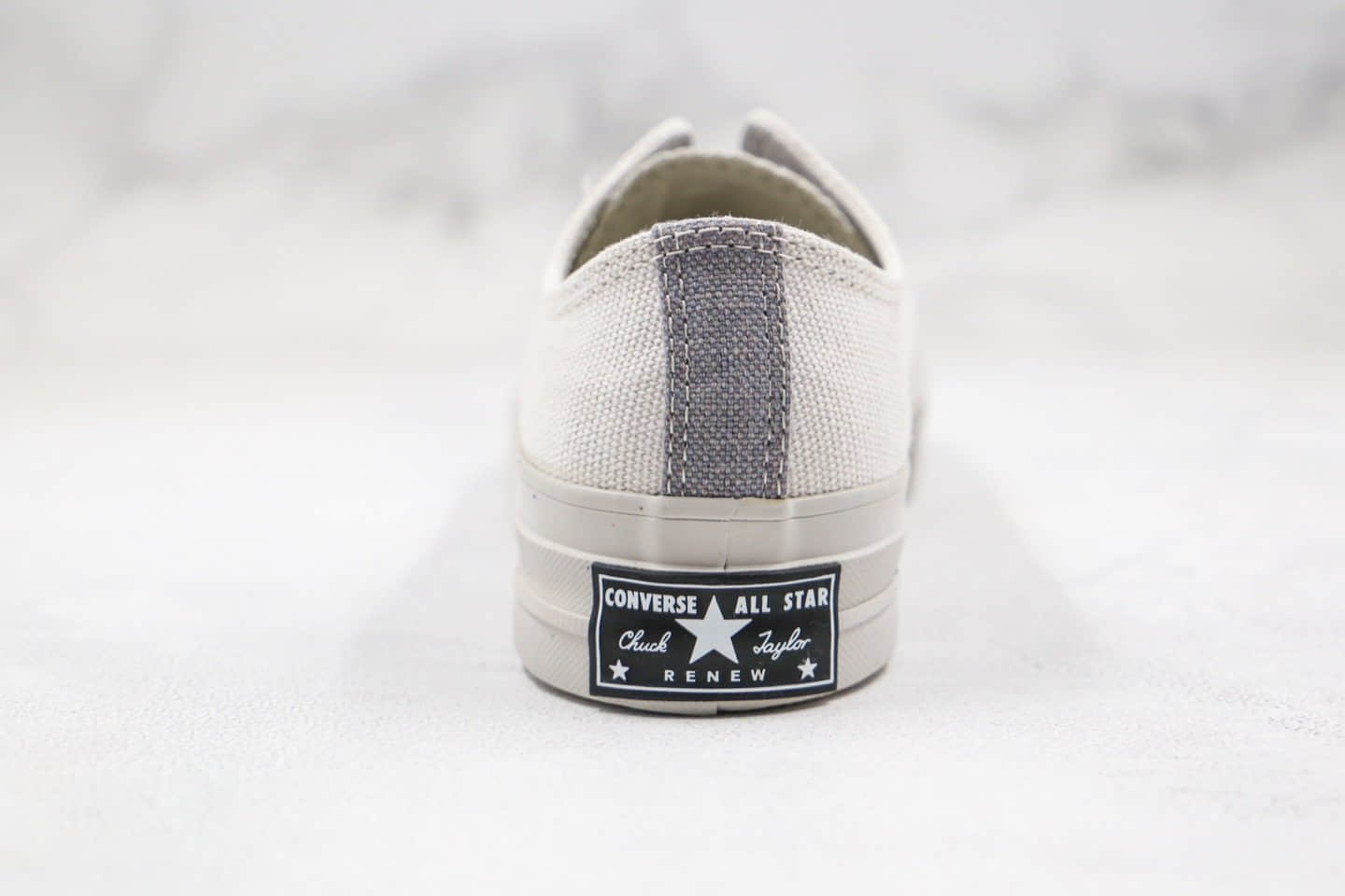 匡威Converse Tri-Panel Renew公司级版本环保系列鞋舌补丁灰绿橙色拼色马卡龙低帮帆布鞋原楦头纸板打造 货号：168618C