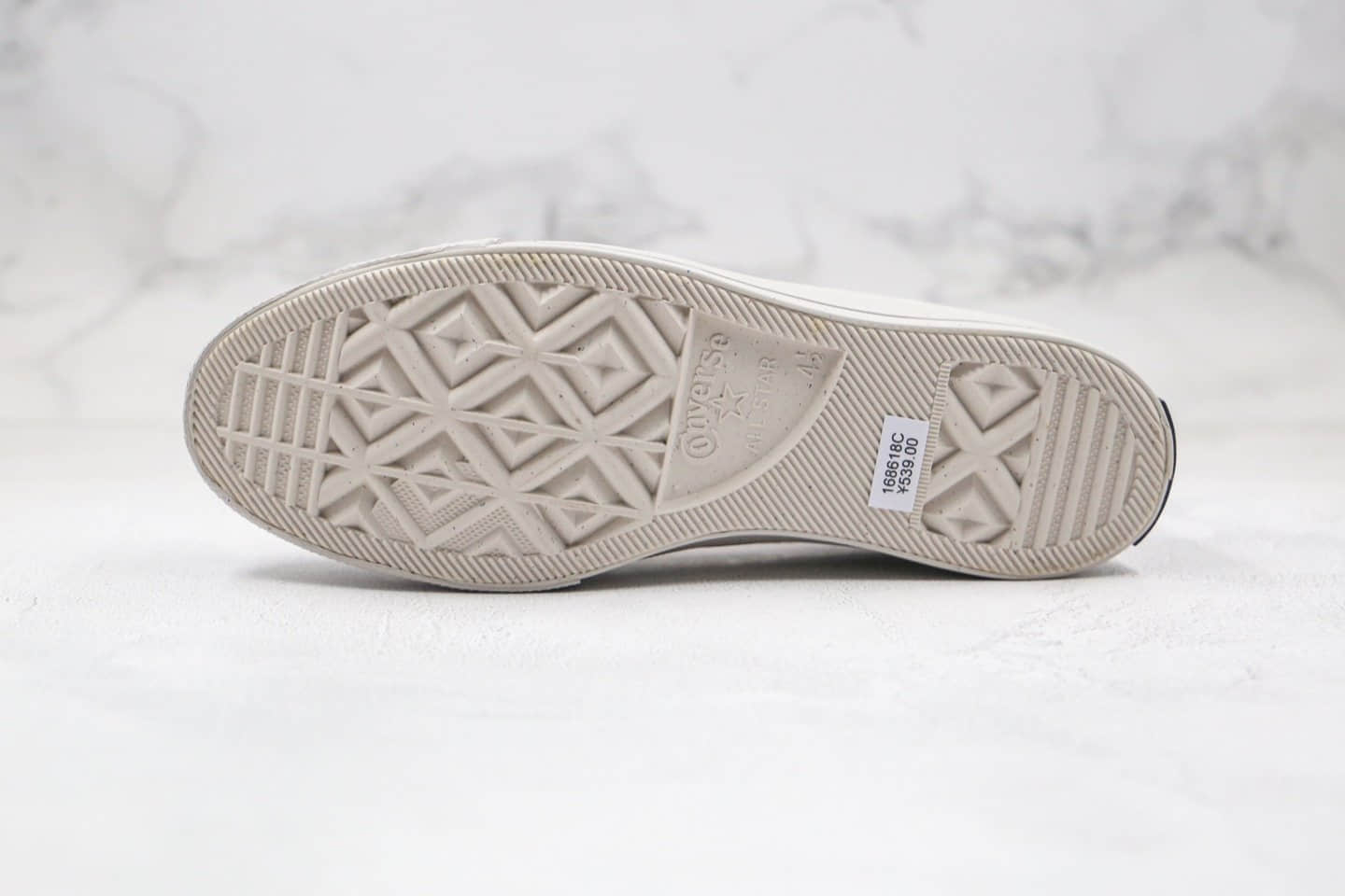 匡威Converse Tri-Panel Renew公司级版本环保系列鞋舌补丁灰绿橙色拼色马卡龙低帮帆布鞋原楦头纸板打造 货号：168618C