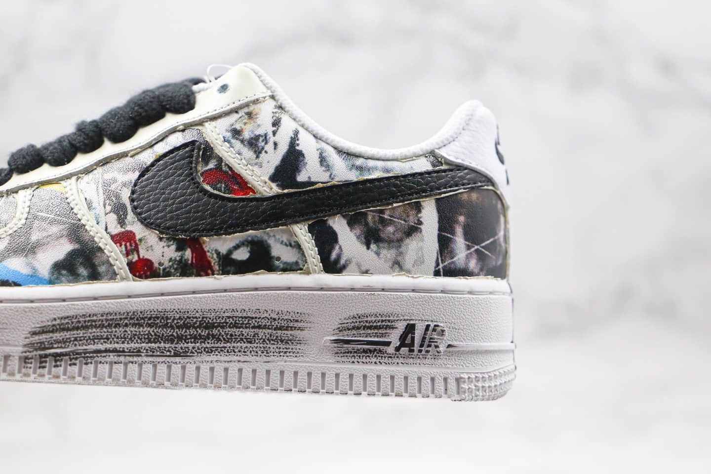 耐克PEACEMINUSONE x Nike Air Force 1 Para-noise纯原版本低帮空军一号权志龙联名款小雏菊刮刮乐二代反转配色内置气垫正确内层涂鸦 货号:DD3223-100