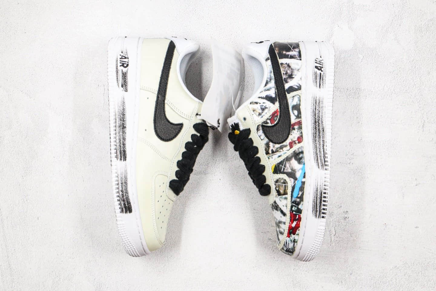 耐克PEACEMINUSONE x Nike Air Force 1 Para-noise纯原版本低帮空军一号权志龙联名款小雏菊刮刮乐二代反转配色内置气垫正确内层涂鸦 货号:DD3223-100