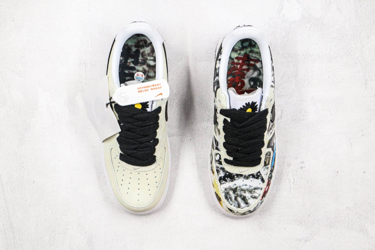 耐克PEACEMINUSONE x Nike Air Force 1 Para-noise纯原版本低帮空军一号权志龙联名款小雏菊刮刮乐二代反转配色内置气垫正确内层涂鸦 货号:DD3223-100