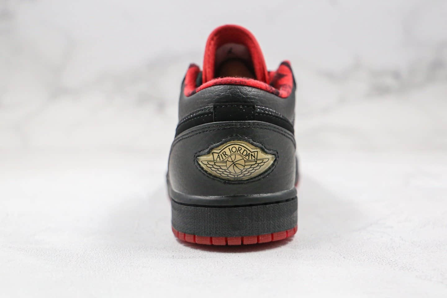 乔丹Air Jordan 1 Low纯原版本低帮AJ1黑红色波点篮球鞋内置气垫原盒原标 货号：309192-001