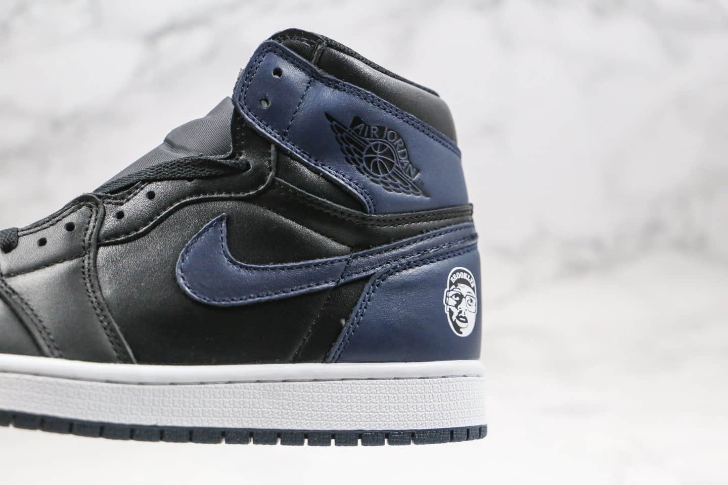 乔丹Air Jordan 1Retro High OG Spizike Fort Greene纯原版本高帮AJ1斯派克李头像黑蓝色原档案数据开发正确后跟定型 货号：705588-550