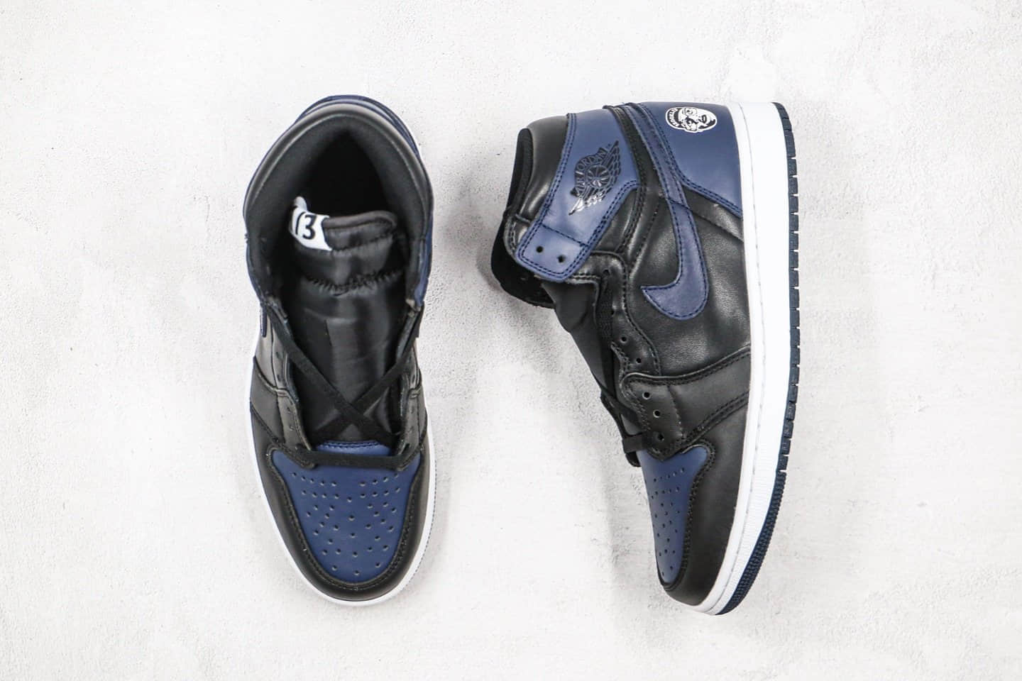 乔丹Air Jordan 1Retro High OG Spizike Fort Greene纯原版本高帮AJ1斯派克李头像黑蓝色原档案数据开发正确后跟定型 货号：705588-550