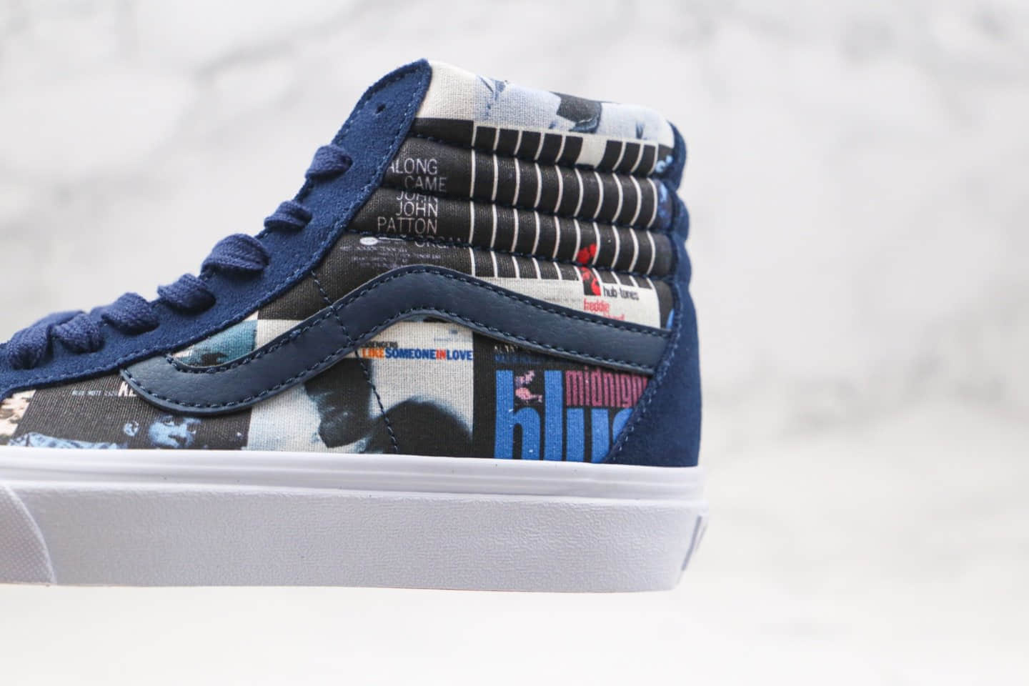 万斯VANS DQM公司级版本三方联名款人像涂鸦印花高帮板鞋原厂蓝色原档案数据开发