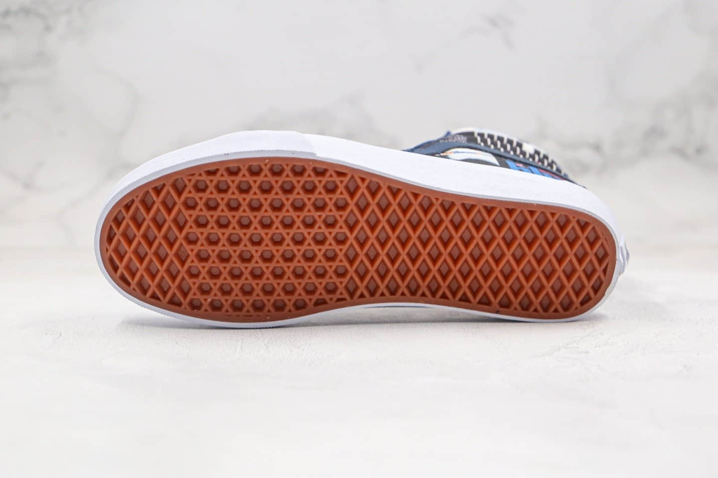 万斯VANS DQM公司级版本三方联名款人像涂鸦印花高帮板鞋原厂蓝色原档案数据开发