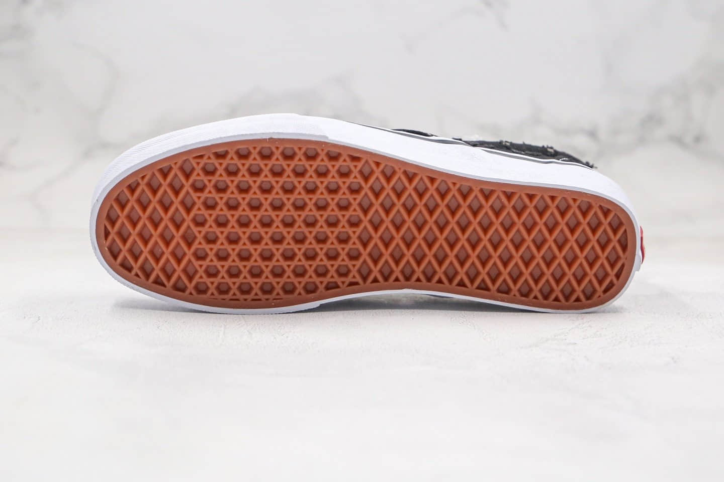 万斯Vans Supreme SUP公司级版本低帮一脚蹬破洞丹宁牛仔联名黑色原厂硫化大底原盒原标