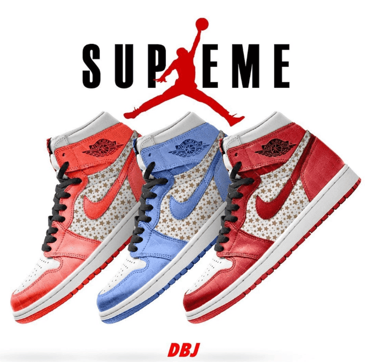 强强联手!Supreme x AJ1联名首度曝光!