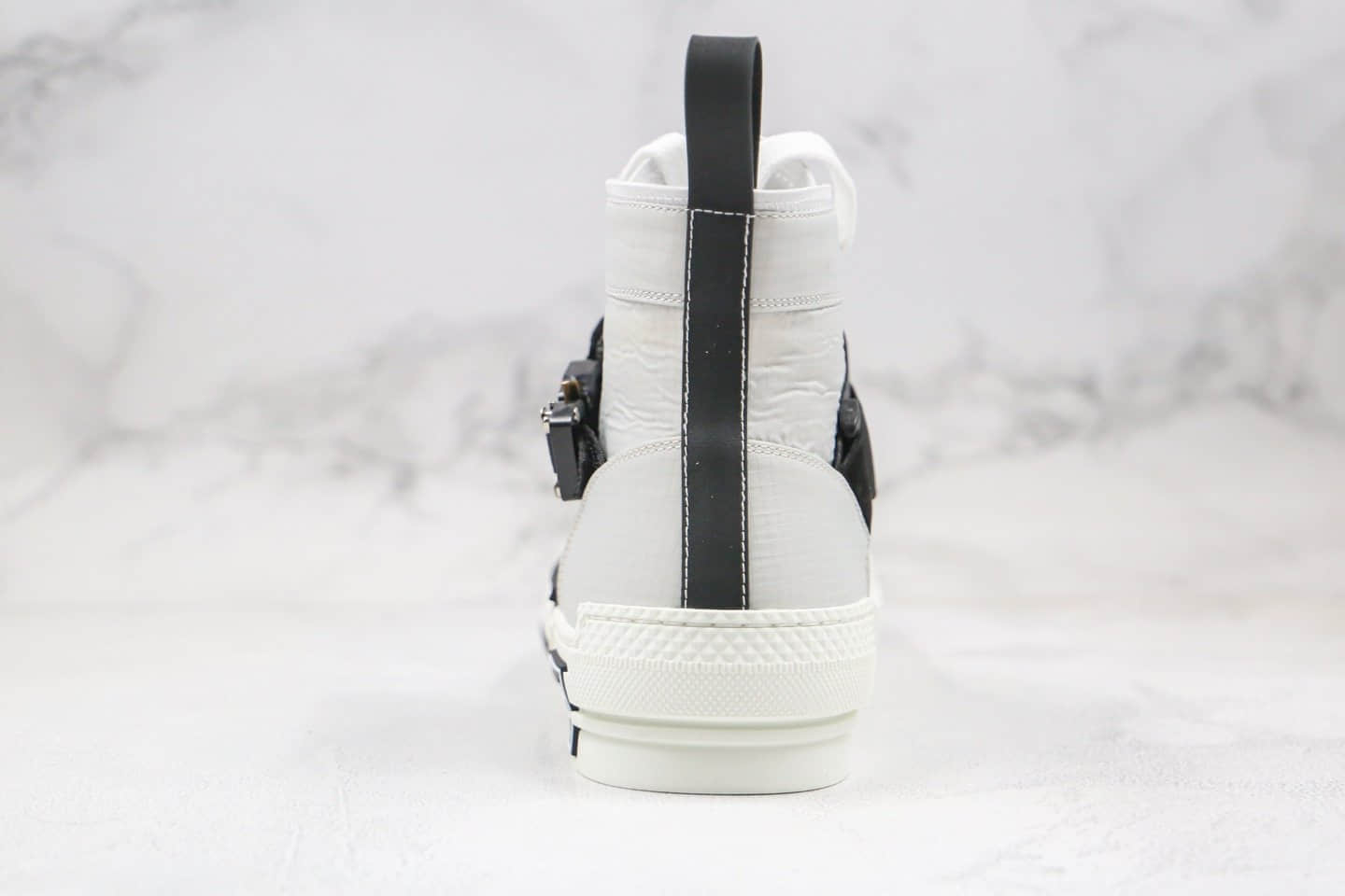 迪奥Dior B23 Oblique High纯原版本高帮板鞋牛仔机能扣白色全套原装配件