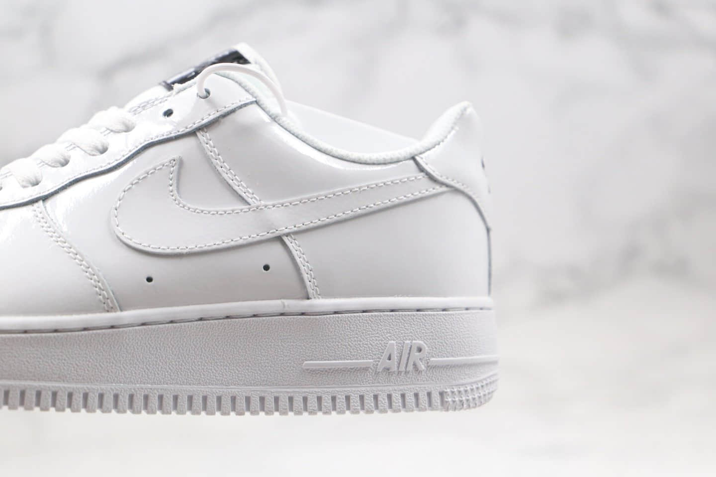 耐克Nike air force 1 Lux All-Star White纯原版本低帮空军一号漆皮白黑色板鞋原档案数据开发 货号：898889-100