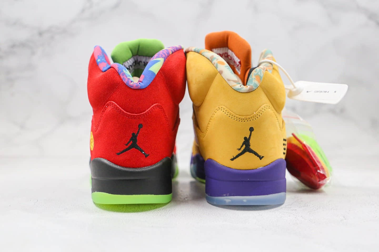 乔丹Air Jordan 5 What The纯原版本鸳鸯红黄色AJ5篮球鞋内置气垫原档案数据开发 货号：CZ5725-700