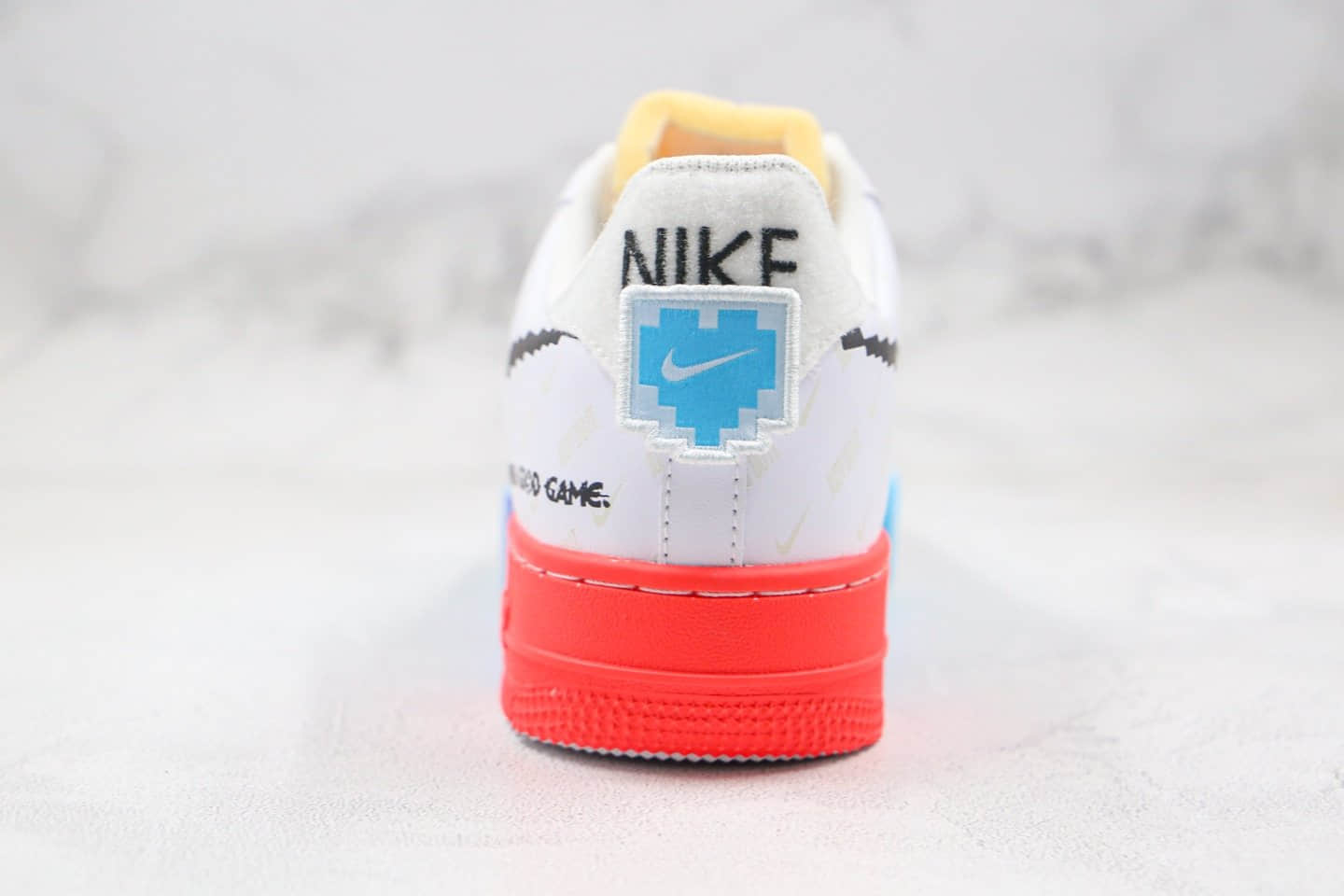 耐克Nike Air force 1纯原版本低帮空军一号电玩系列板鞋英雄联名皮肤白彩虹色原档案数据开发 货号:318155-113
