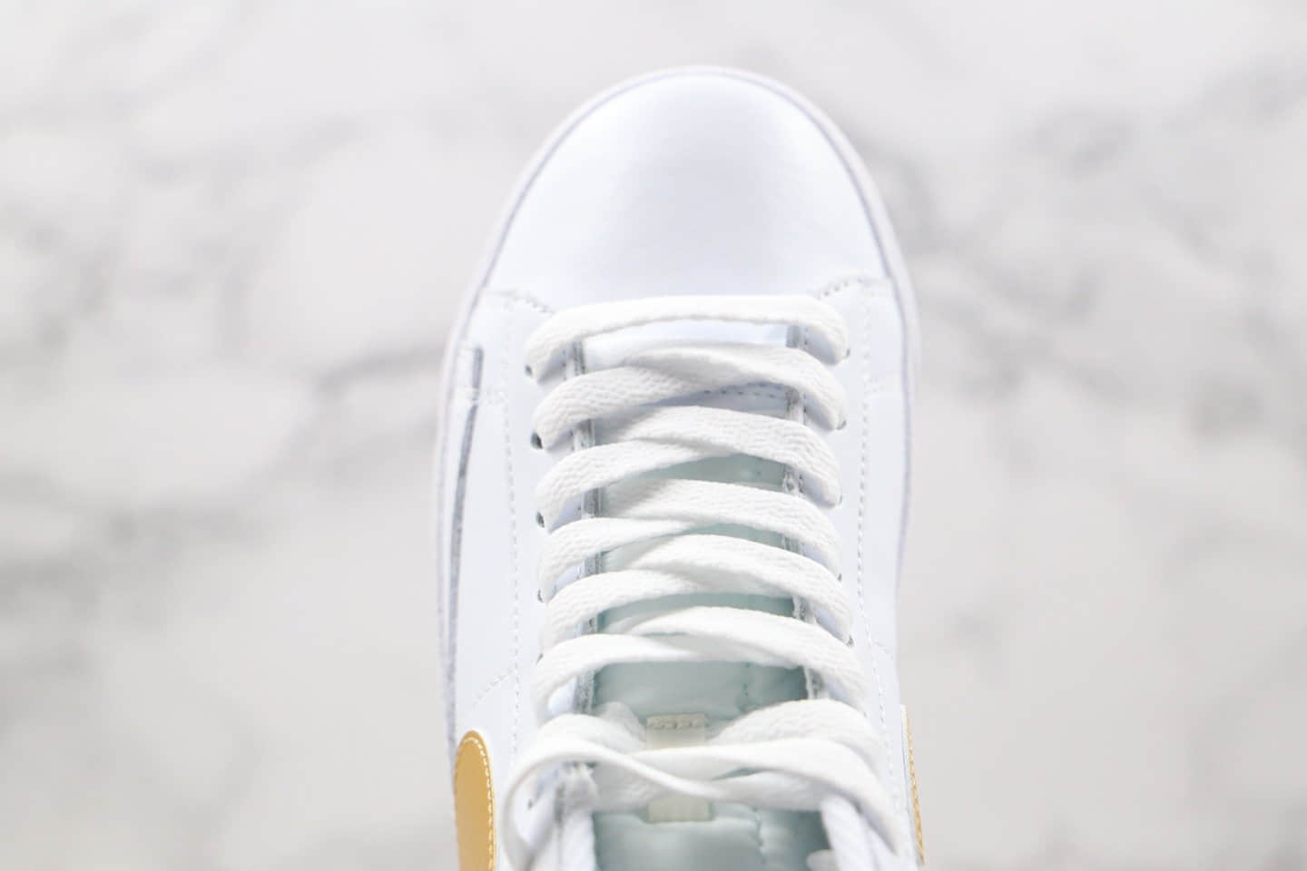 耐克Nike Blazer Mid Retro纯原版本中帮开拓者白黑金色板鞋原档案数据开发 货号:AV9375-107