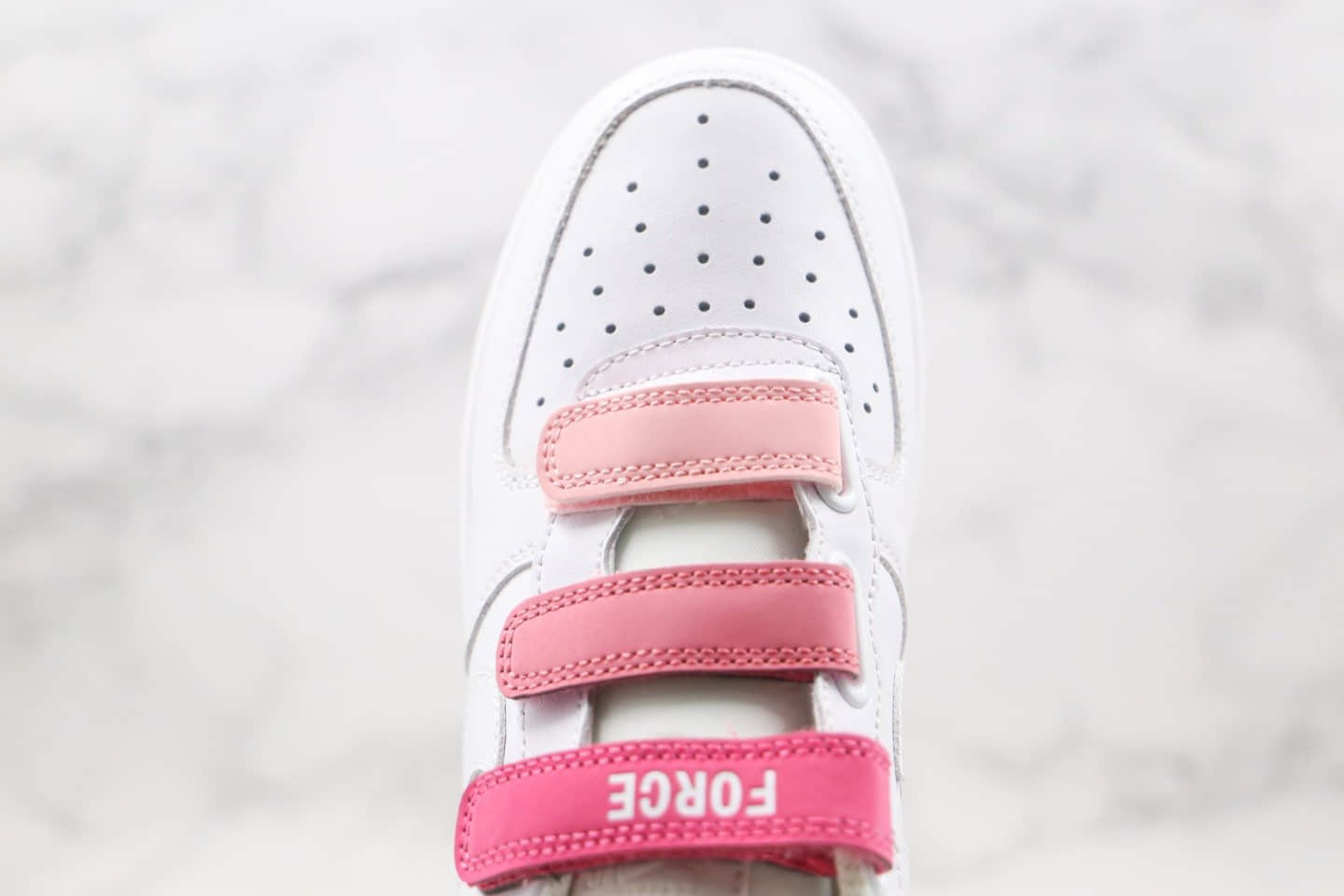 耐克Nike Air Force 1 '07纯原版本低帮空军一号魔术贴粉尾板鞋内置气垫原楦头纸板打造 货号:898866-009