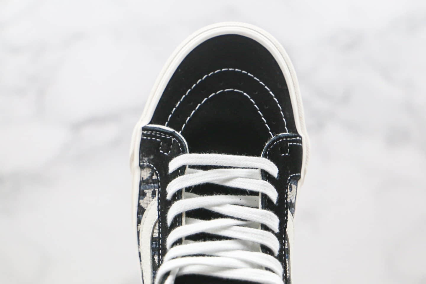 万斯Vans Style 36 Decon SF x Dior迪奥联名款公司级版本中帮黑浅灰CD重影刺绣原盒原标正确硫化大底