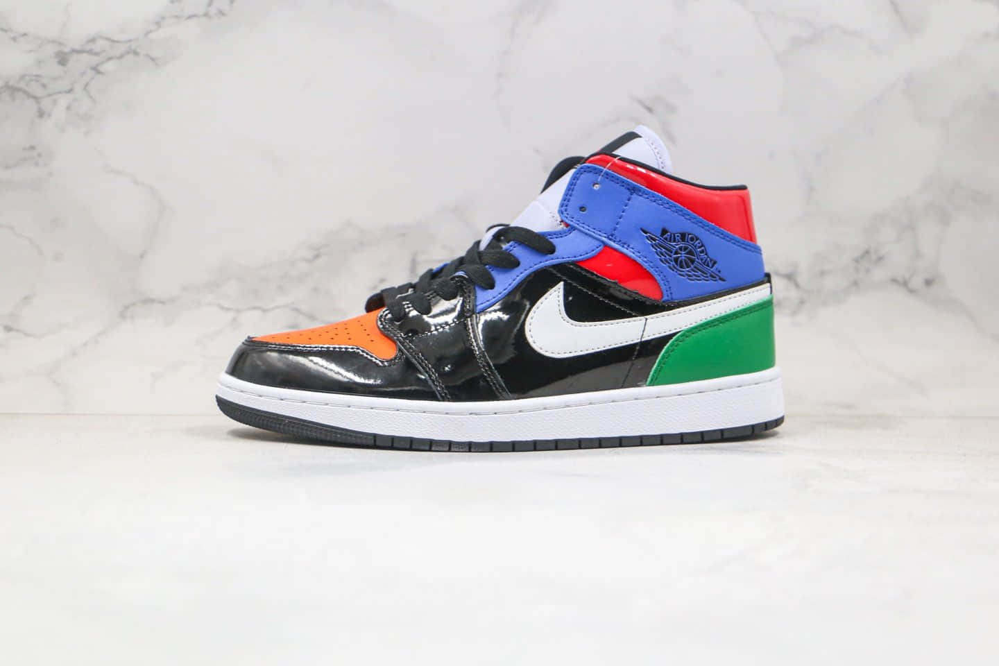 乔丹Air Jordan 1 mid Game Time纯原版本中帮AJ1游戏时间漆皮彩虹色篮球鞋内置气垫原盒原标 货号:CV5276-001