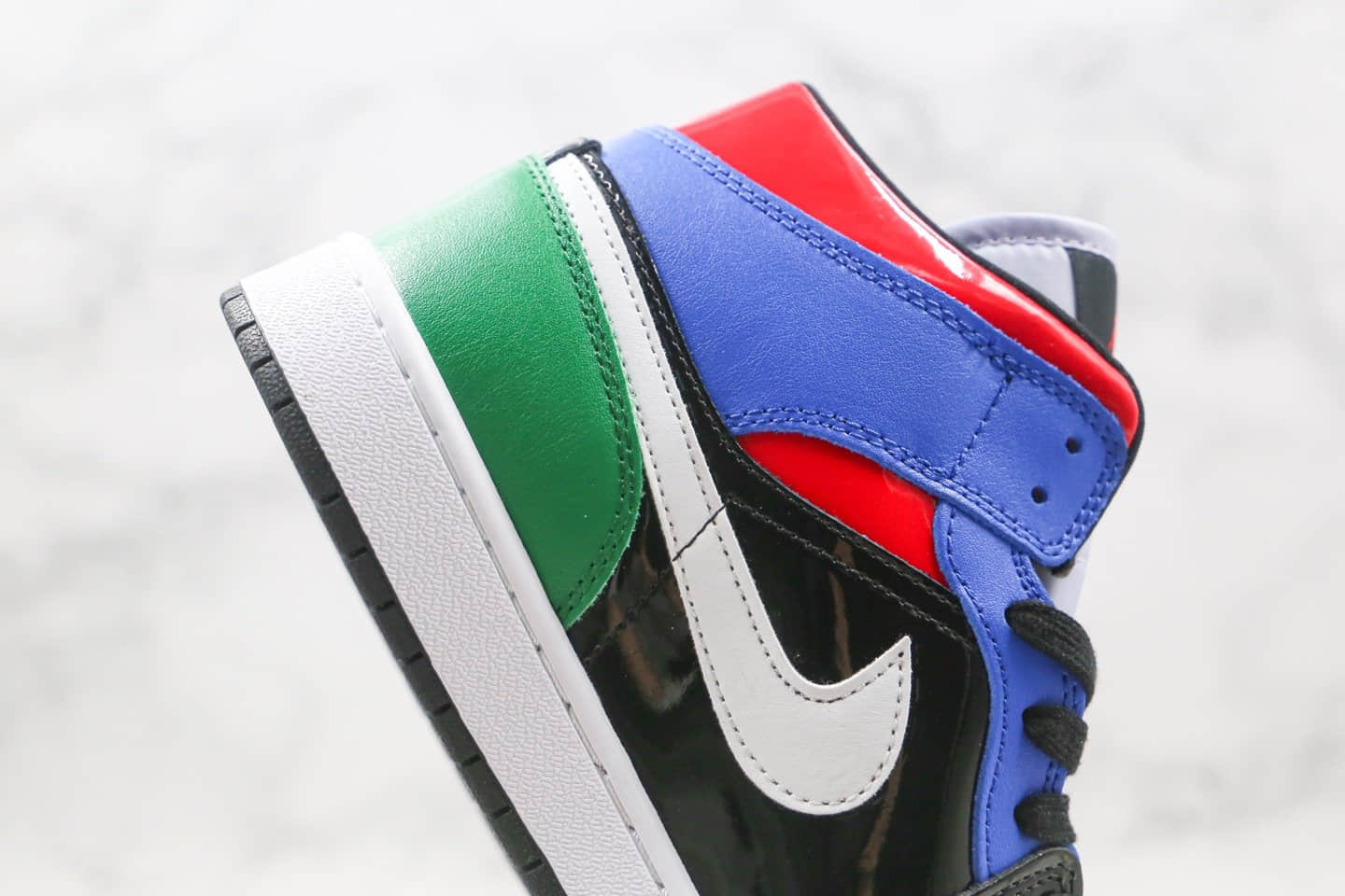 乔丹Air Jordan 1 mid Game Time纯原版本中帮AJ1游戏时间漆皮彩虹色篮球鞋内置气垫原盒原标 货号:CV5276-001