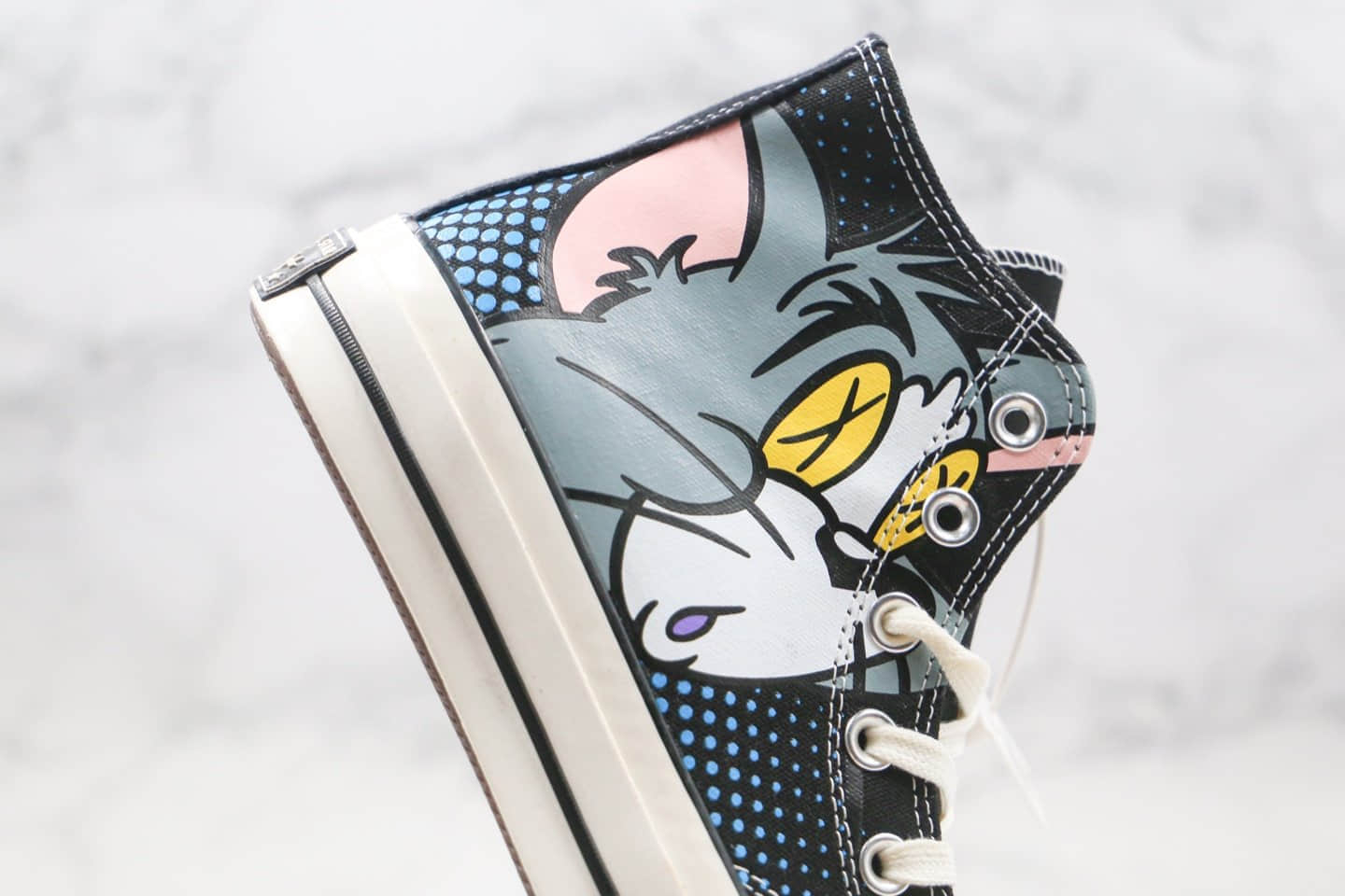 匡威Tom & Jerry x Converse Chuck 70公司级版本猫和老鼠联名板鞋汤姆杰瑞蓝底双围条 货号:165635C