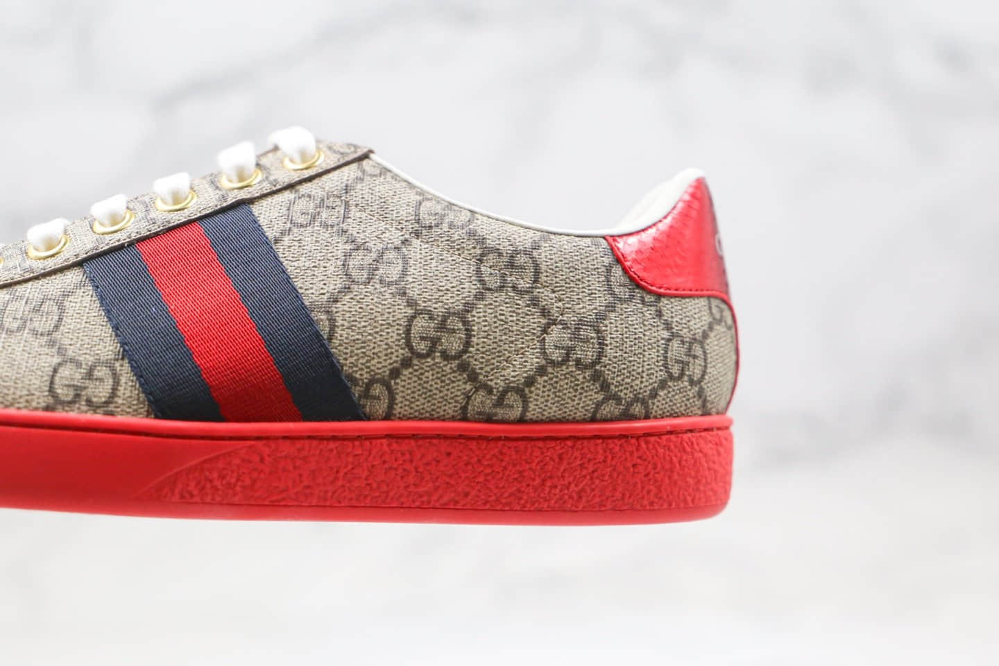 古驰Gucci ACE Embroidered Low-Top纯原版本拼色刺绣系列低帮休闲板鞋乌木色原盒全套原包装配件