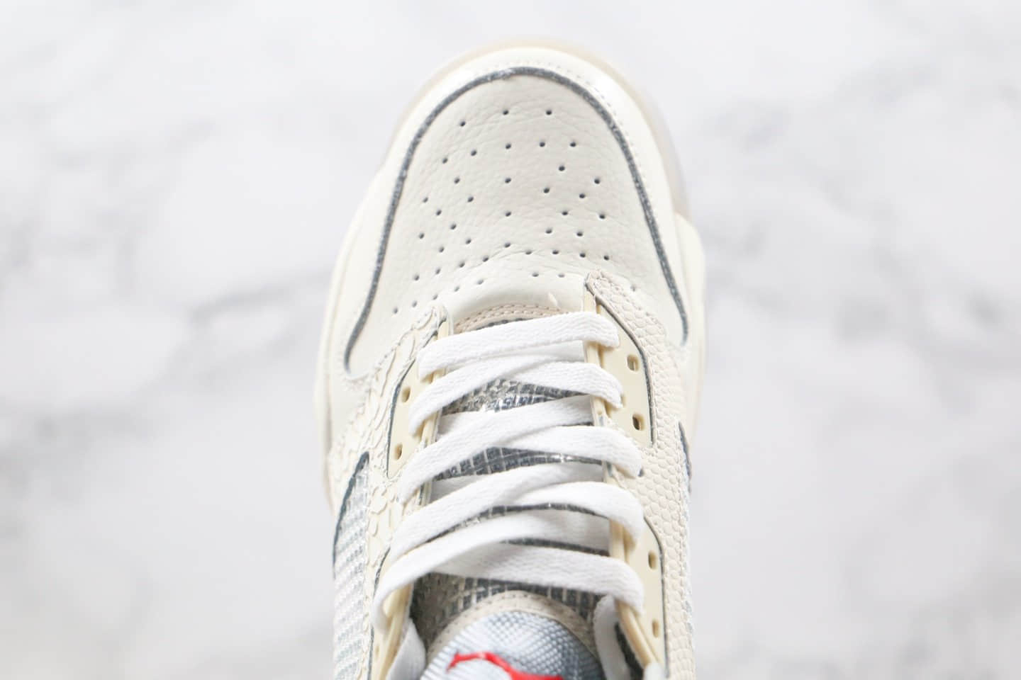 乔丹SNS x Air Jordan Proto-Max 720公司级版本联名气垫跑鞋米白灰色爆裂纹区别市面假气垫 货号:CT3444-001