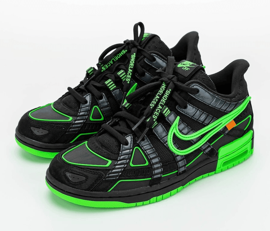 OW x Nike Air Rubber Dunk联名发售日期曝光!首发黑绿配色10月1日登场! 货号:CU6015-001