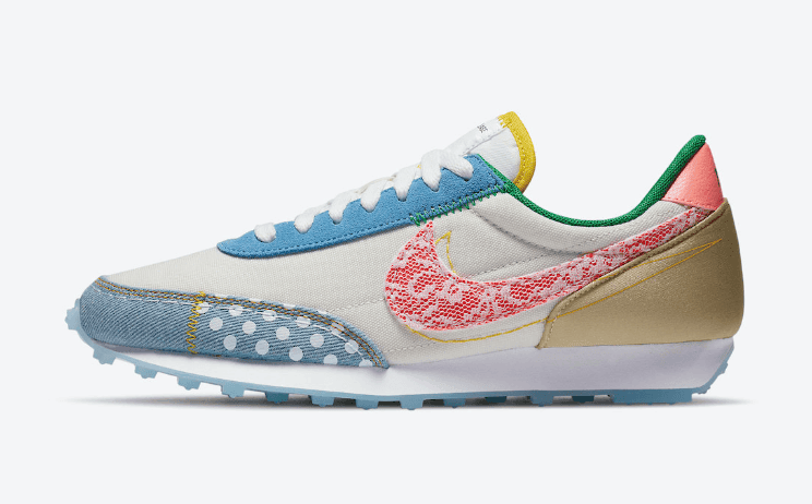 波点+格纹+蕾丝+解构！这双华夫鞋细节太多了！ 货号：CZ8681-167