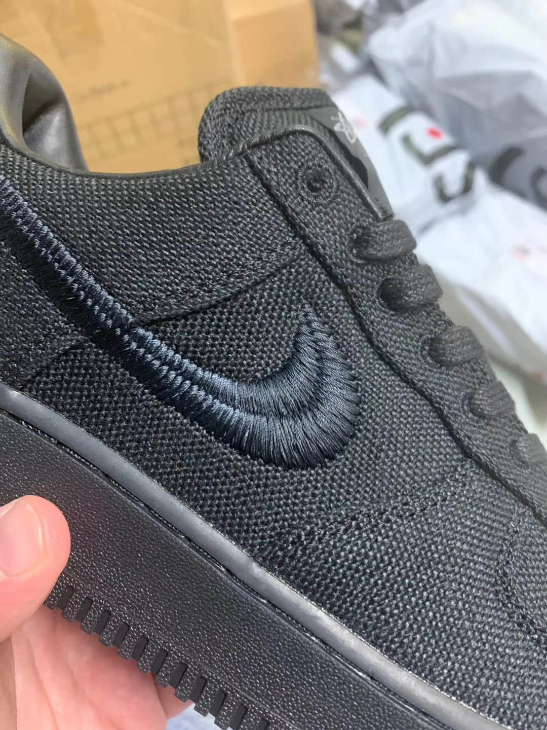 Stussy x AF1释出实物细节图！绝对又是一匹联名黑马！