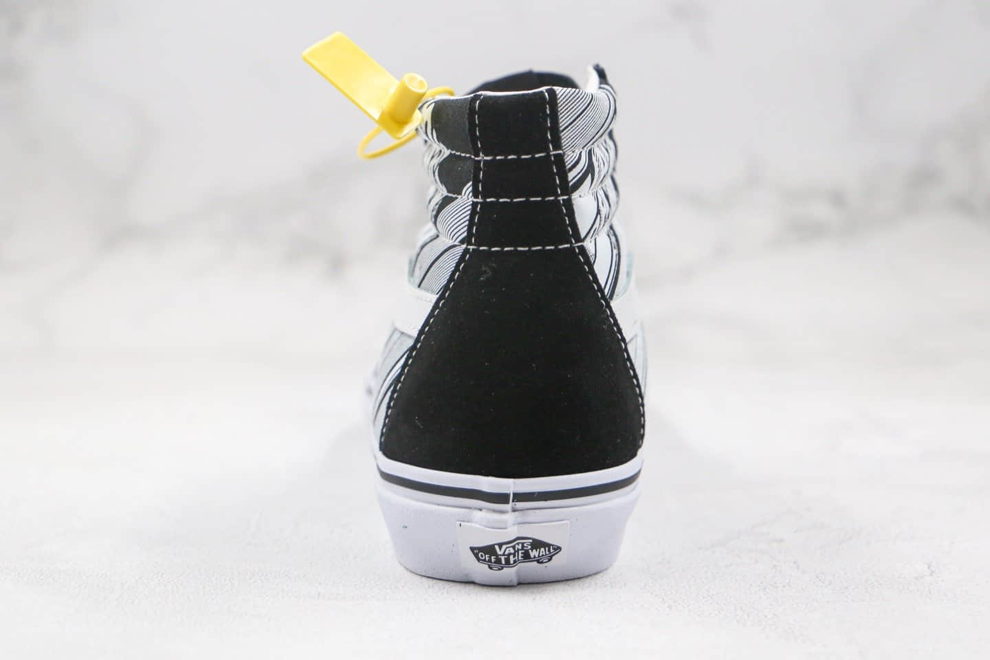 万斯Vans Sk8-Hi x OFF THE WALL联名款公司级版本黑灰色涂鸦灰条硫化板鞋原楦头纸板打造