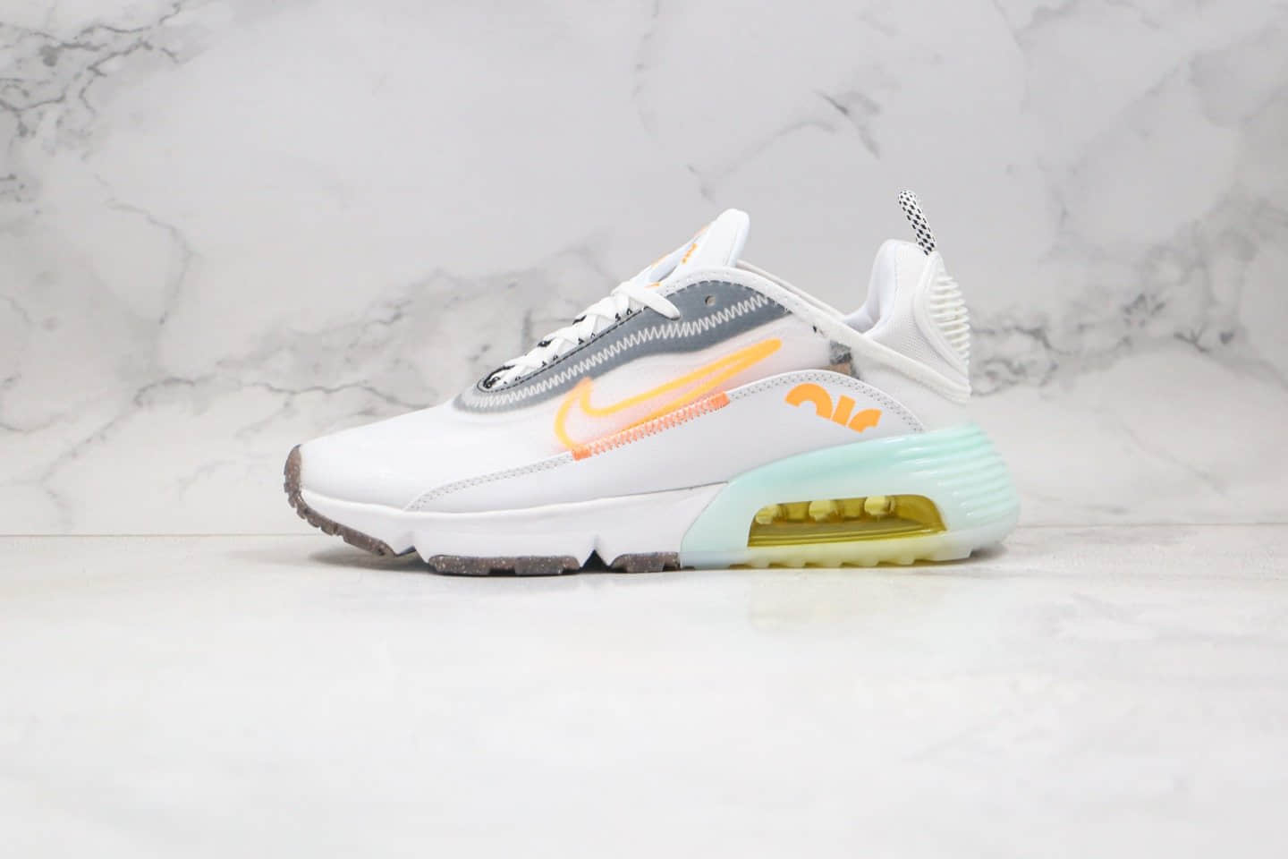 耐克Nike Air Vapormax 2090纯原版本半掌气垫Max2090白橙色内置真小潘气垫 货号：DA1502-100