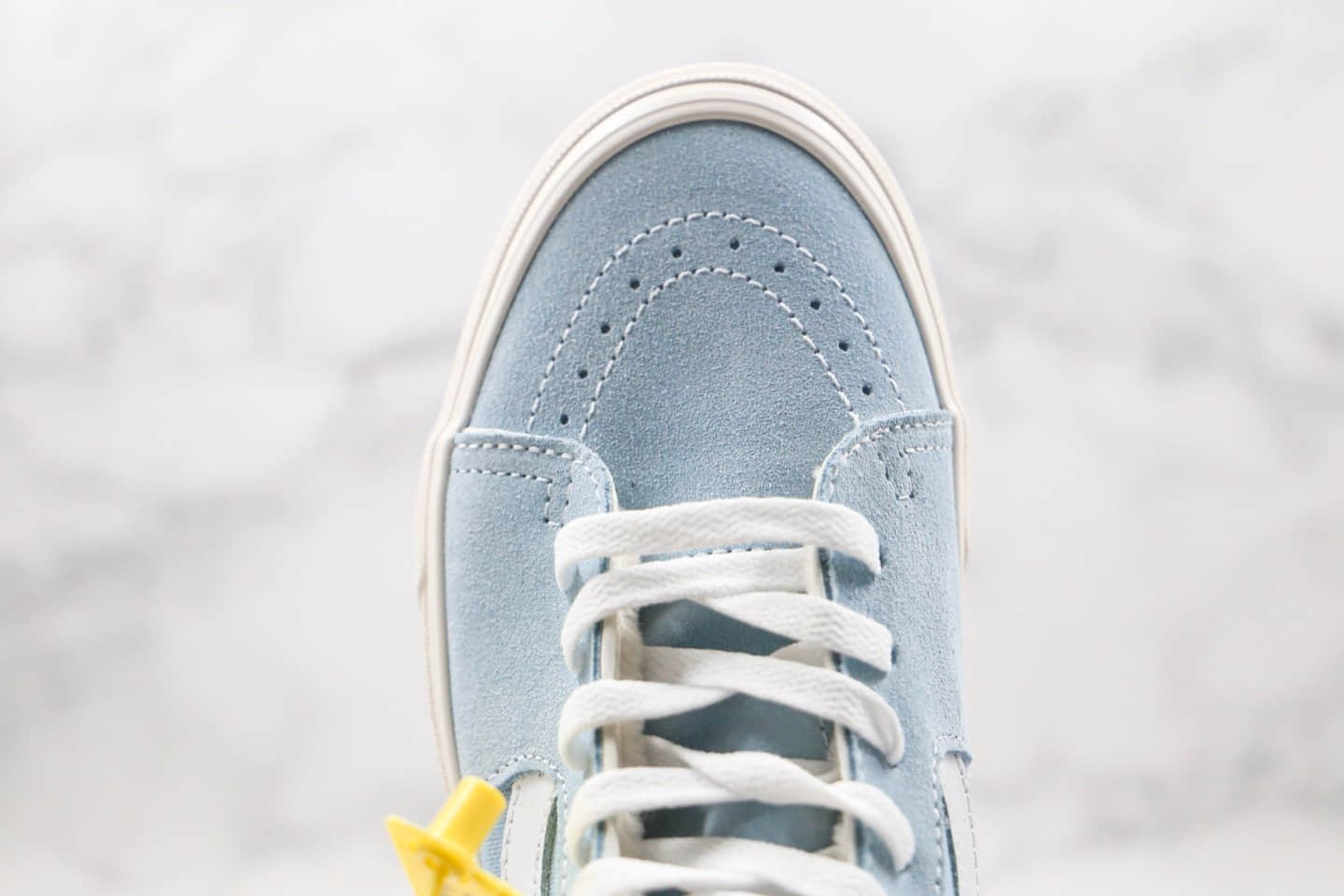 万斯Vans Vault OG SK8-Hi LX公司级版本海外限定高帮加绒帆布鞋浅蓝色原厂硫化大底