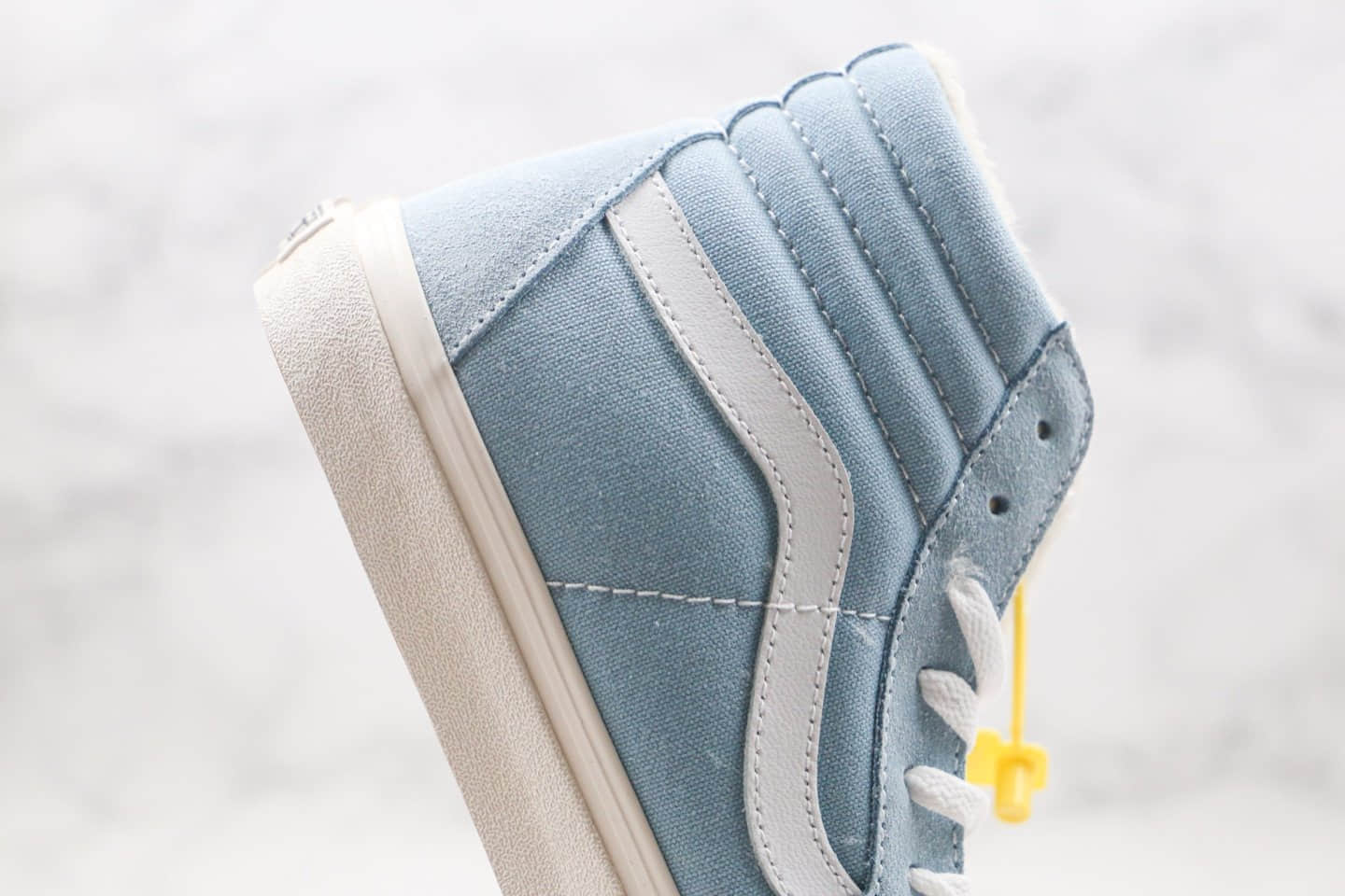 万斯Vans Vault OG SK8-Hi LX公司级版本海外限定高帮加绒帆布鞋浅蓝色原厂硫化大底
