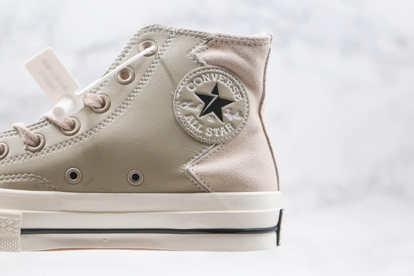 匡威Converse VLGT Leather and Suede Chunk 70s小红书爆款高帮硫化帆布鞋心电图岩石灰色原档案数据开发 货号：566136C