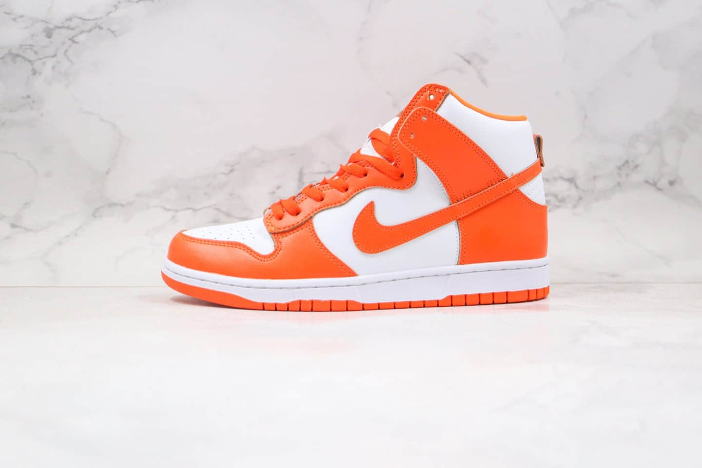耐克Nike SB Dunk High Syracuse纯原版本高帮SB DUNK白橘色板鞋内置Zoom气垫原盒原标 货号:850477-101