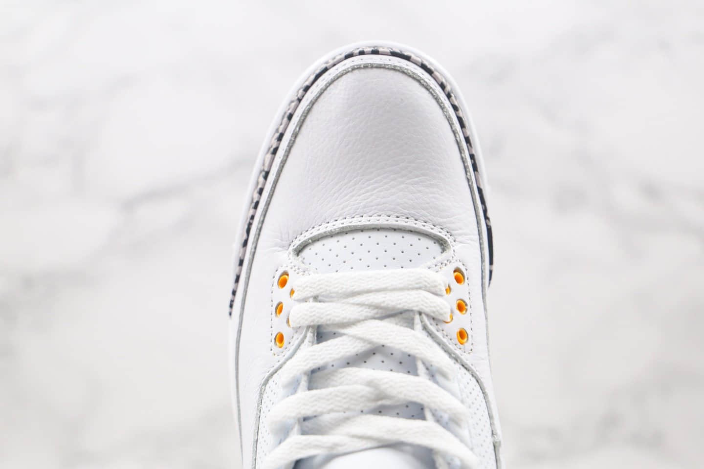 乔丹Air Jordan 3 WMNS Laser Orange纯原版本白黄色爆裂纹AJ3篮球鞋正确后跟定型 货号:CK9246-108