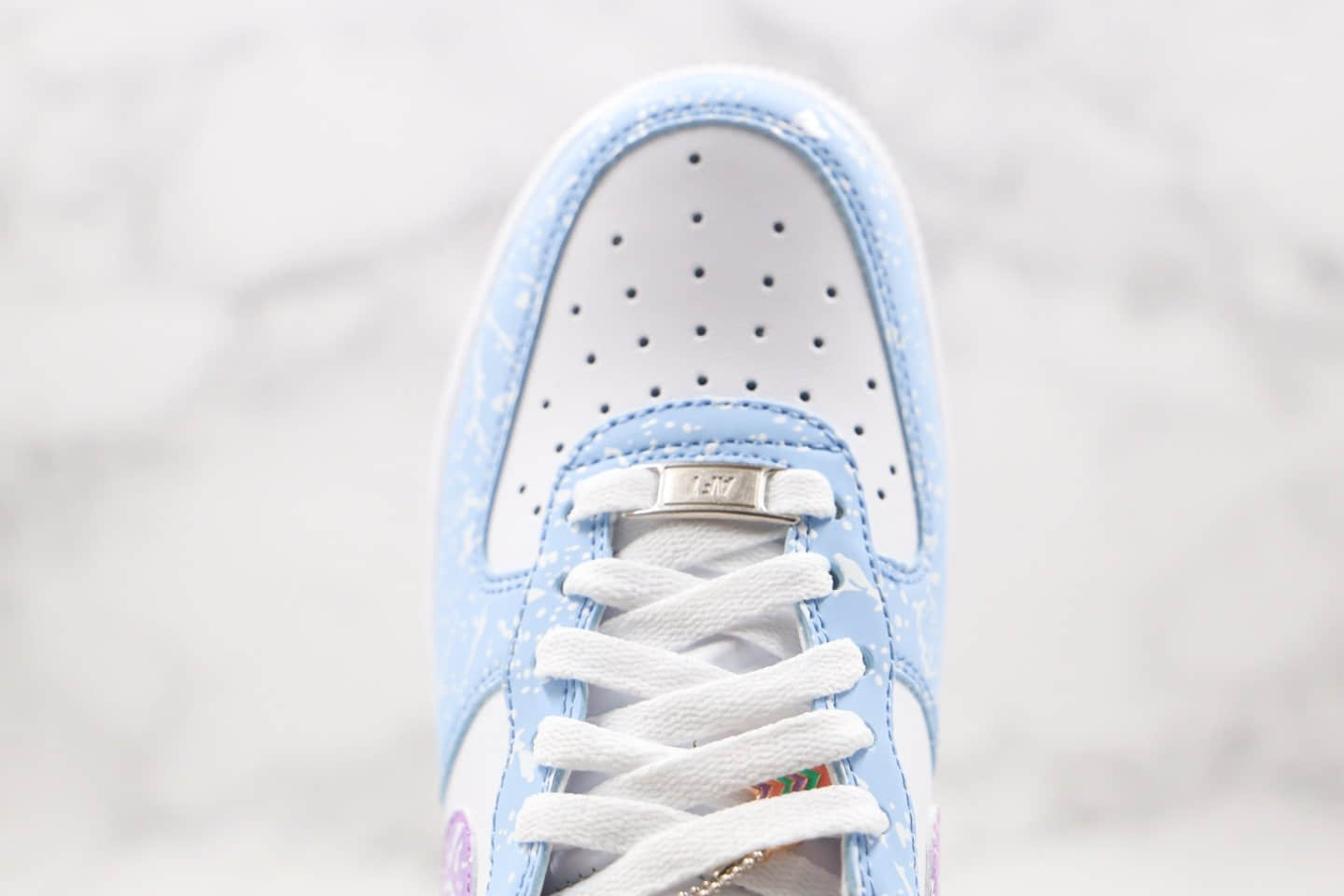 耐克Nike Air Force 1 07纯原版本低帮空军一号泼墨蓝紫色板鞋原盒原标原档案数据开发 货号:CZ6928-100