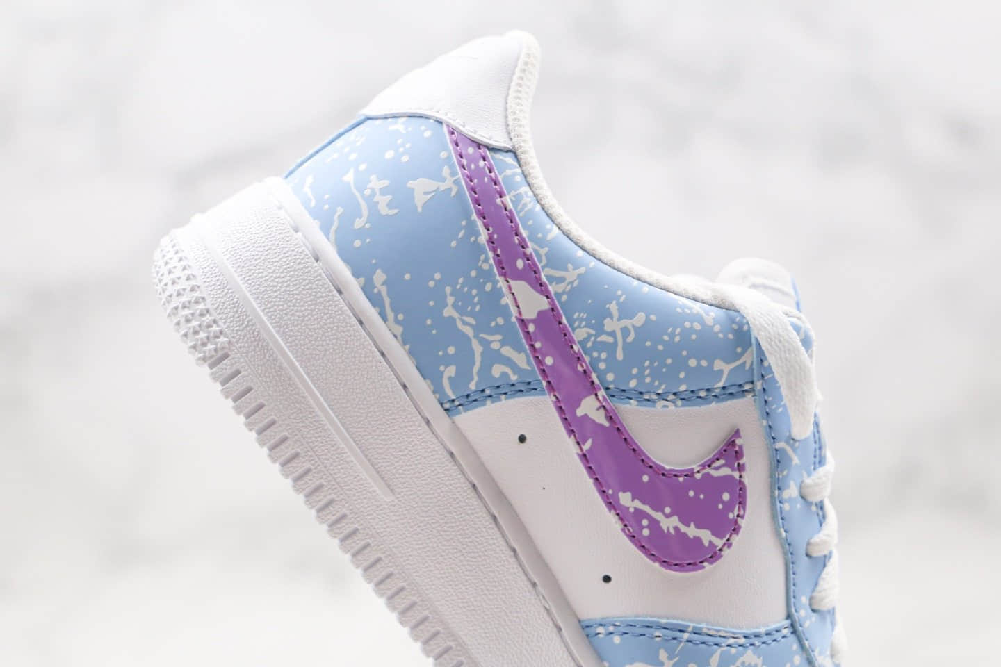 耐克Nike Air Force 1 07纯原版本低帮空军一号泼墨蓝紫色板鞋原盒原标原档案数据开发 货号:CZ6928-100