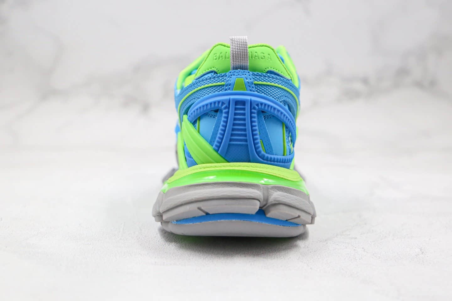 巴黎世家Balenciaga Track 4.0纯原版本四代复古老爹鞋蓝绿色原盒配件齐全