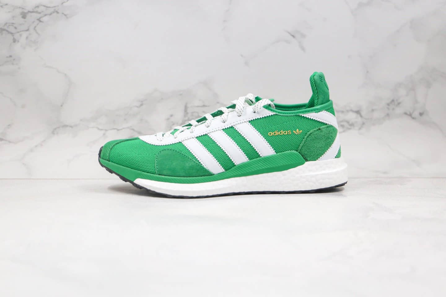 阿迪达斯adidas Tokio Solar x Human Made联名款纯原版本复古三叶草慢跑鞋白绿色原档案数据开发 货号:FZ0550