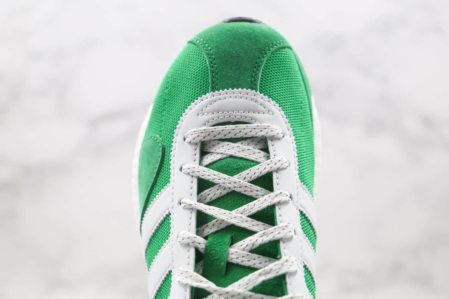 阿迪达斯adidas Tokio Solar x Human Made联名款纯原版本复古三叶草慢跑鞋白绿色原档案数据开发 货号:FZ0550