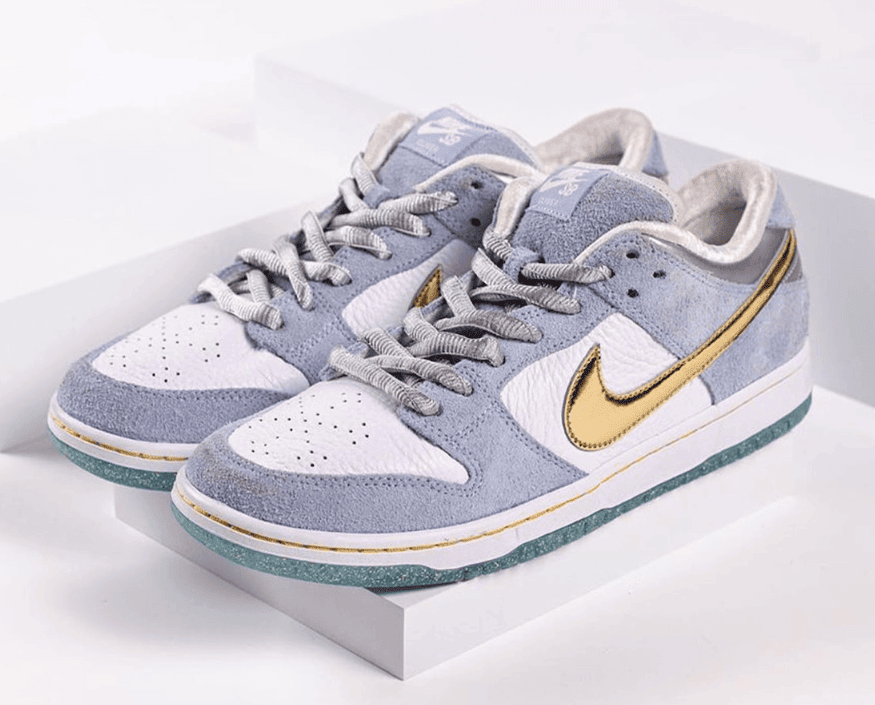 金钩+金粉外底！Sean Cliver x Nike SB Dunk Low上脚好看翻了！ 货号：DC9936-100