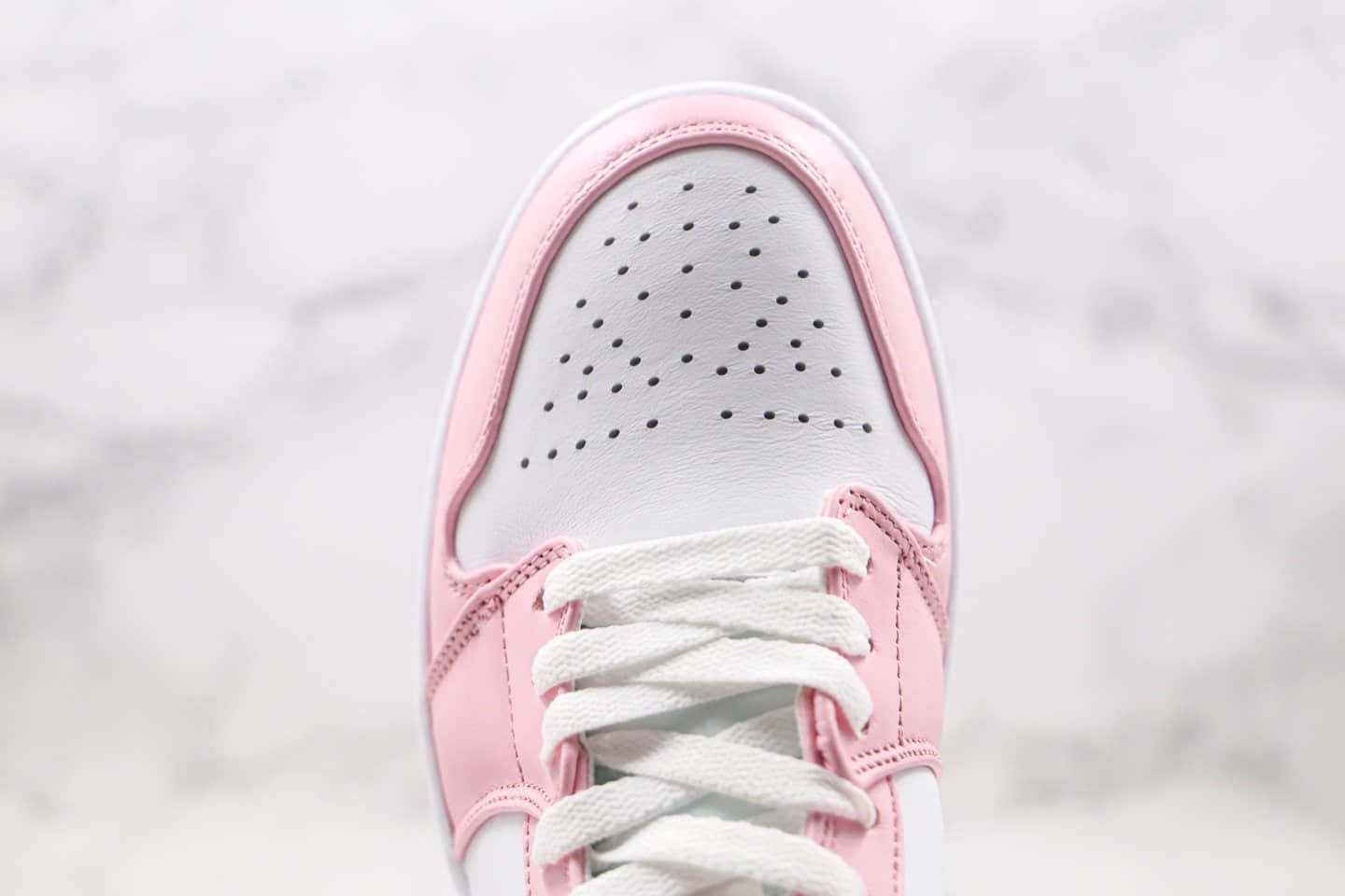 乔丹Air Jordan 1 Mid纯原版本中帮AJ1樱花情人白粉色原楦头纸板打造 货号:BQ6472-500