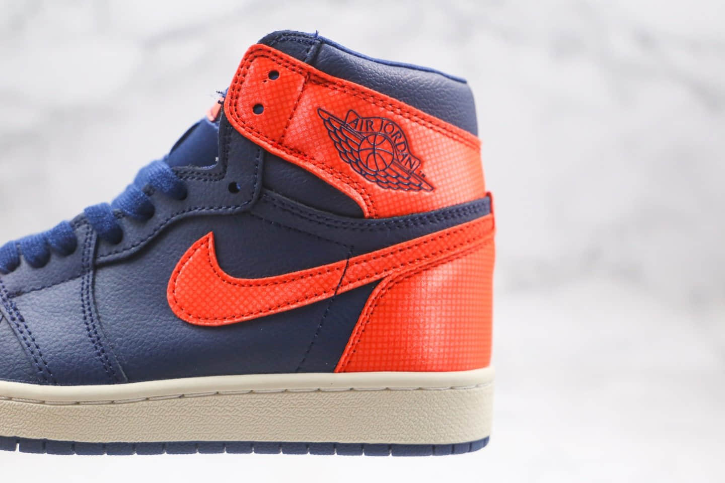 乔丹Air Jordan 1 PRM Blue Void纯原版本中帮AJ1蓝橙色尼克斯丝绸配色原盒原标 货号：AH7389-408