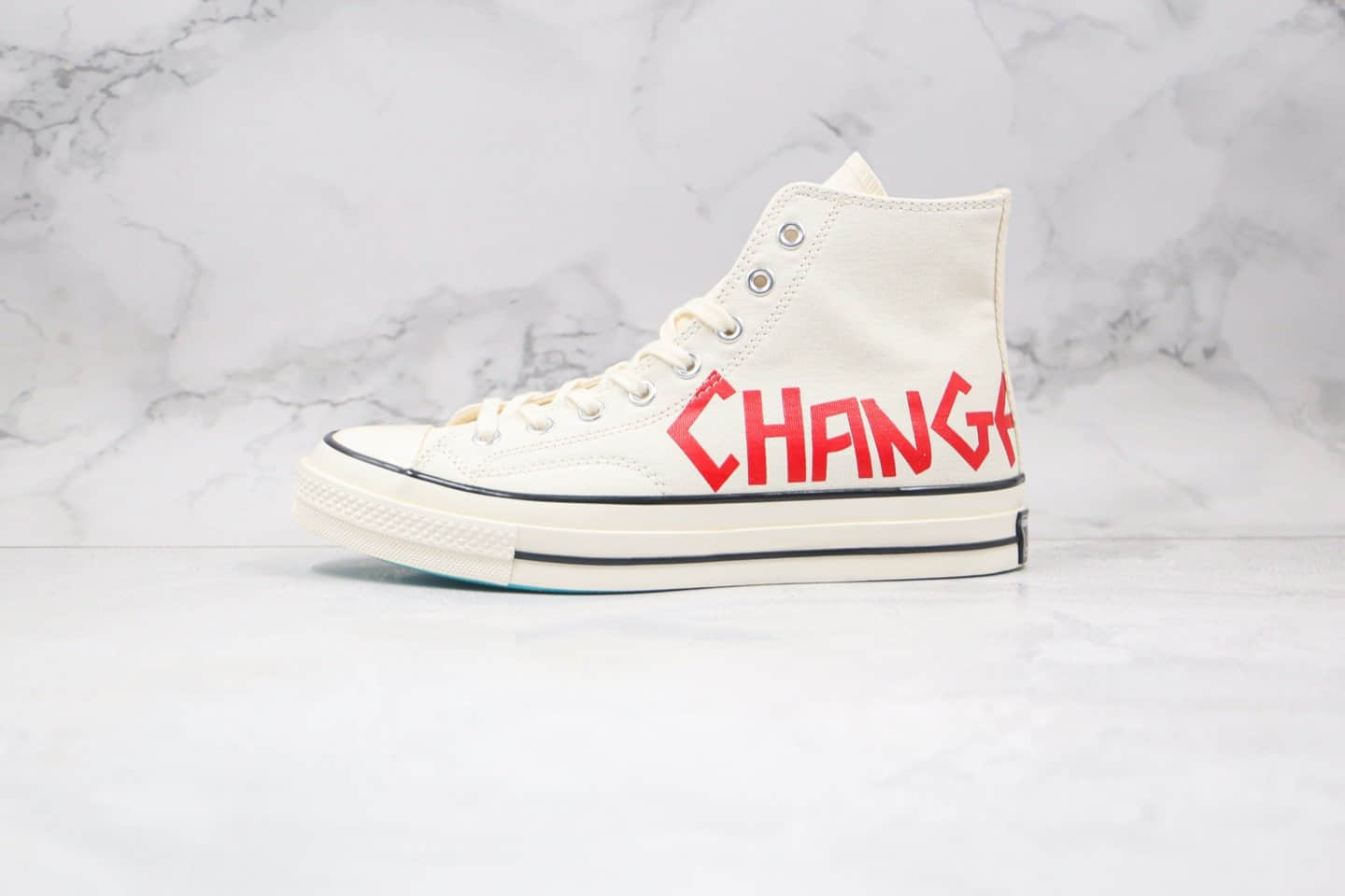 匡威Converse Chuck 70公司级版本高帮帆布鞋字母涂鸦白红色原档案数据开发 货号:169765C