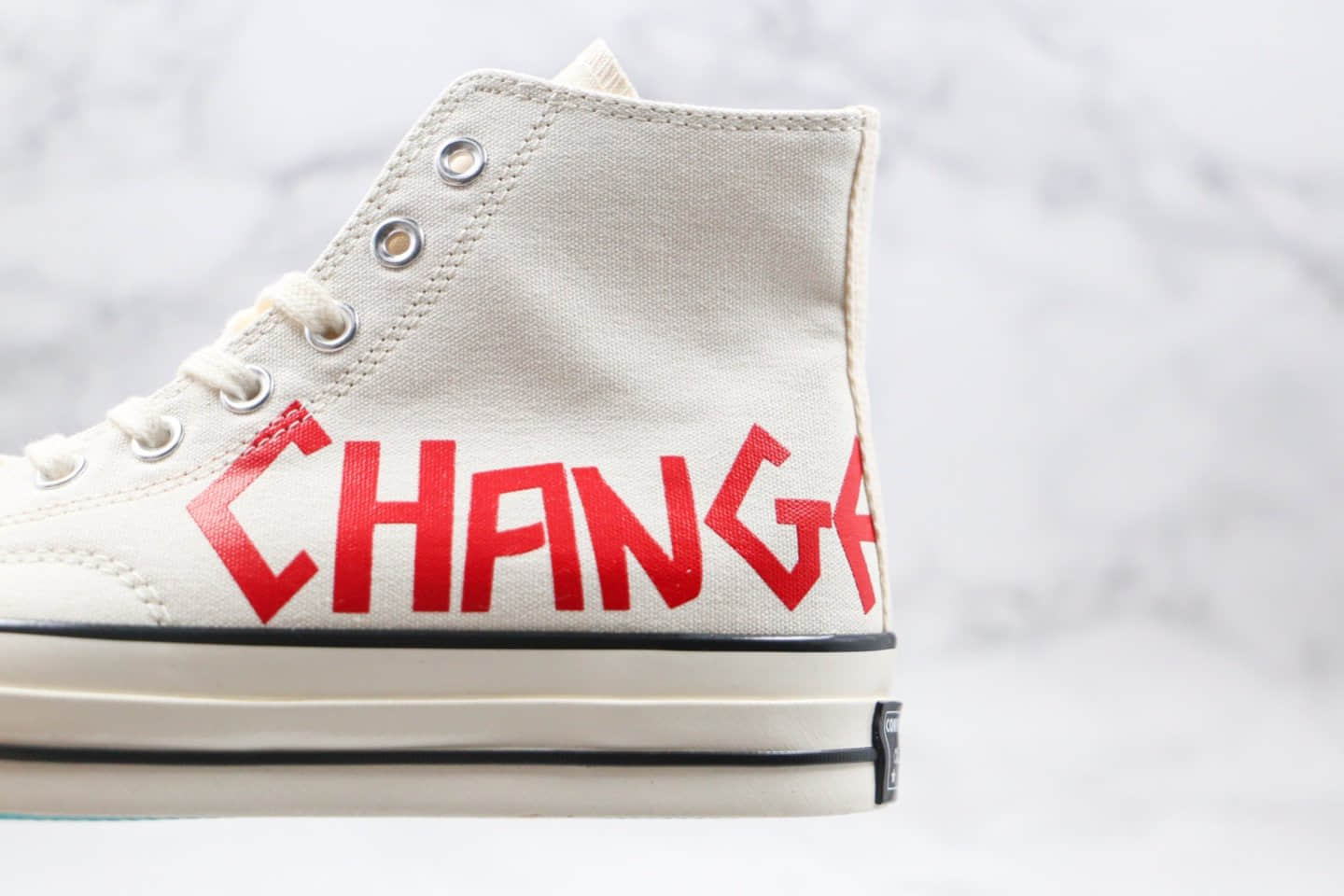 匡威Converse Chuck 70公司级版本高帮帆布鞋字母涂鸦白红色原档案数据开发 货号:169765C