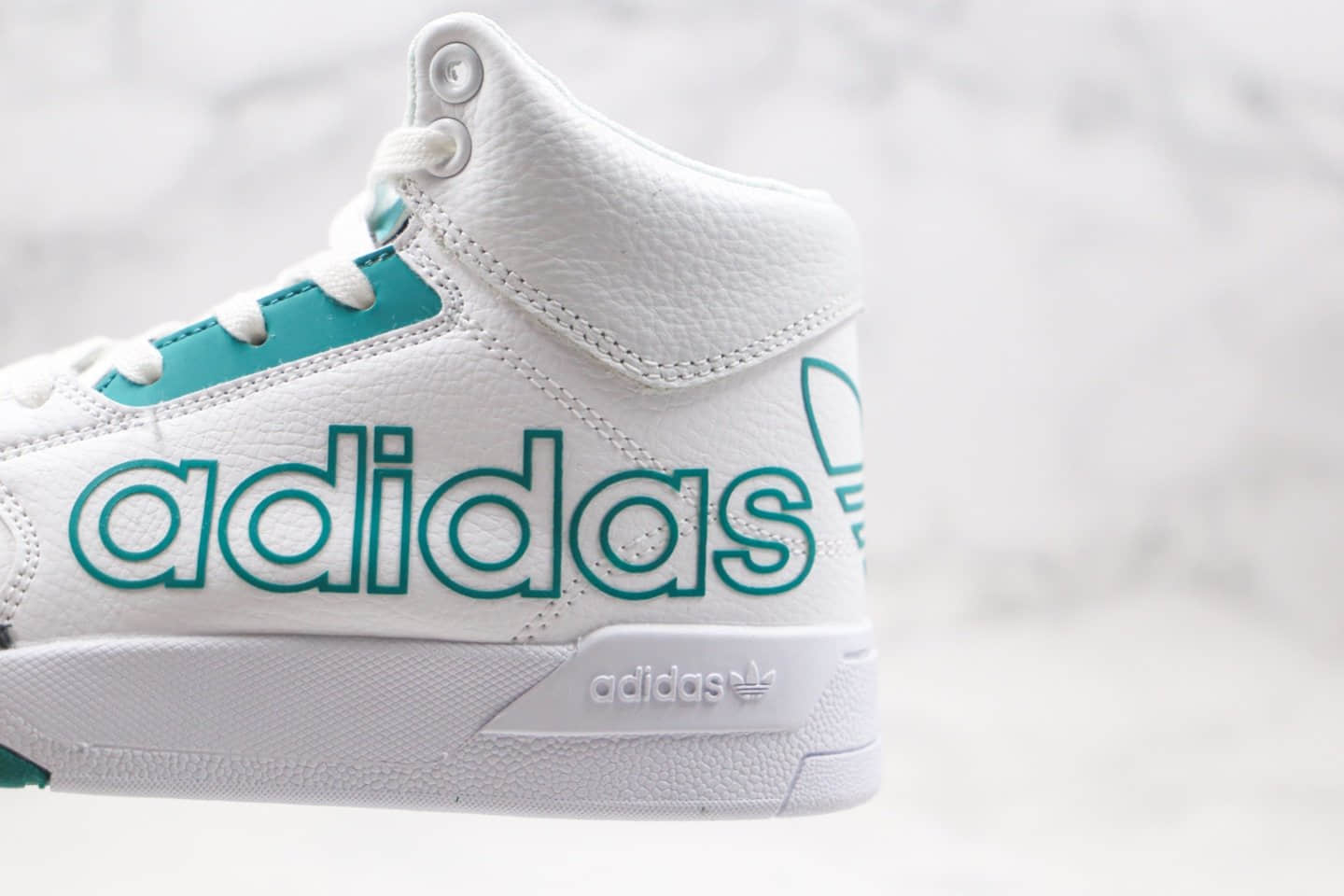 阿迪达斯adidas Drop Step纯原版本高帮复古皮面板鞋白绿色原盒原标 货号:FZ0226